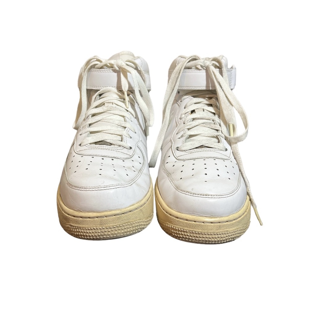 Nike Air Force 1 AF1 Mid 2011 White Men's Size 14 315123-111 Pre-Owned